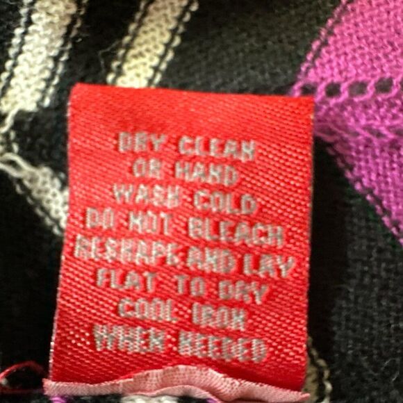 Krimson Klover Chevron Print Knit Sleeveless Dress Women's sz XL NWT Black White - Picture 11 of 12